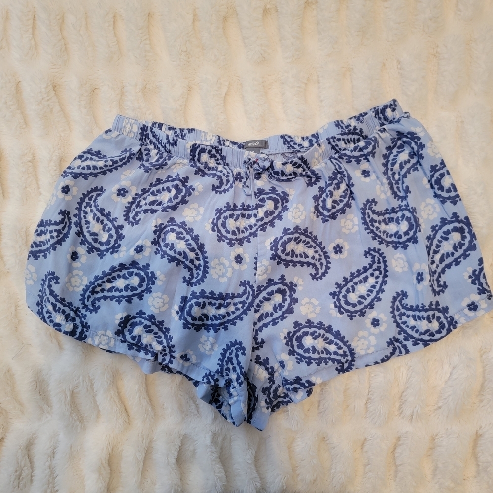Aerie Blue Paisley High Waist Women's Shorts